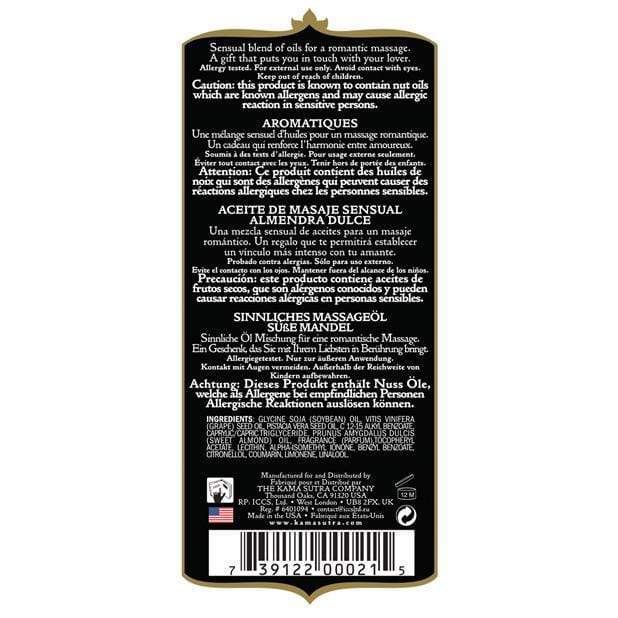 Kama Sutra - Aromatics Sensual Massge Oil Sweet Almond 8oz Massage Oil 739122000215 CherryAffairs