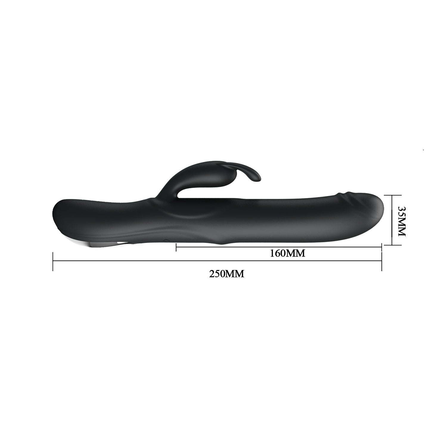 Pretty Love - Colin Vibrating Rotating Rabbit Vibrator (Black) - Black - Rabbit Dildo (Vibration) Rechargeable