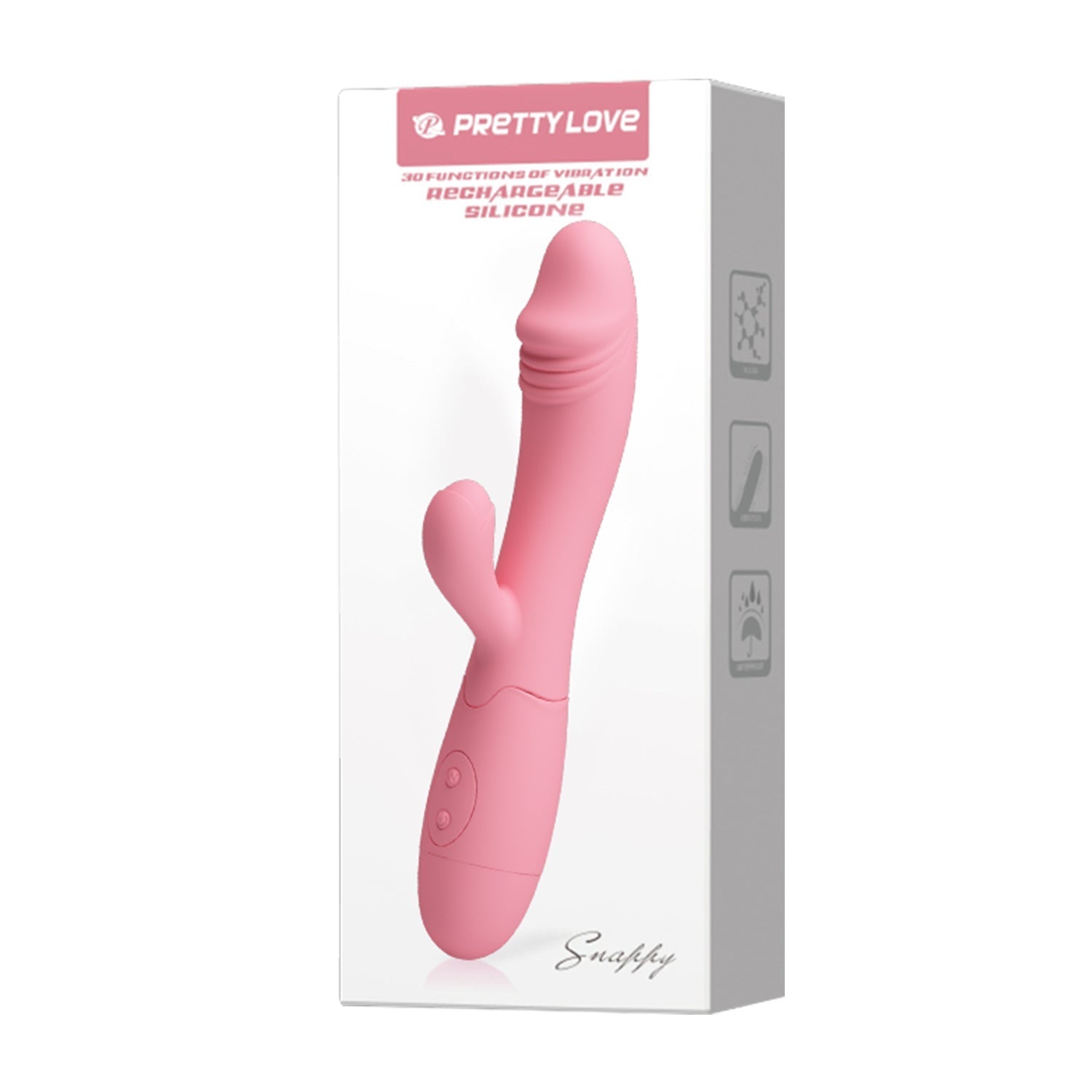 Pretty Love - Snappy Rabbit Vibrator (Pink) - Pink - Rabbit Dildo (Vibration) Rechargeable