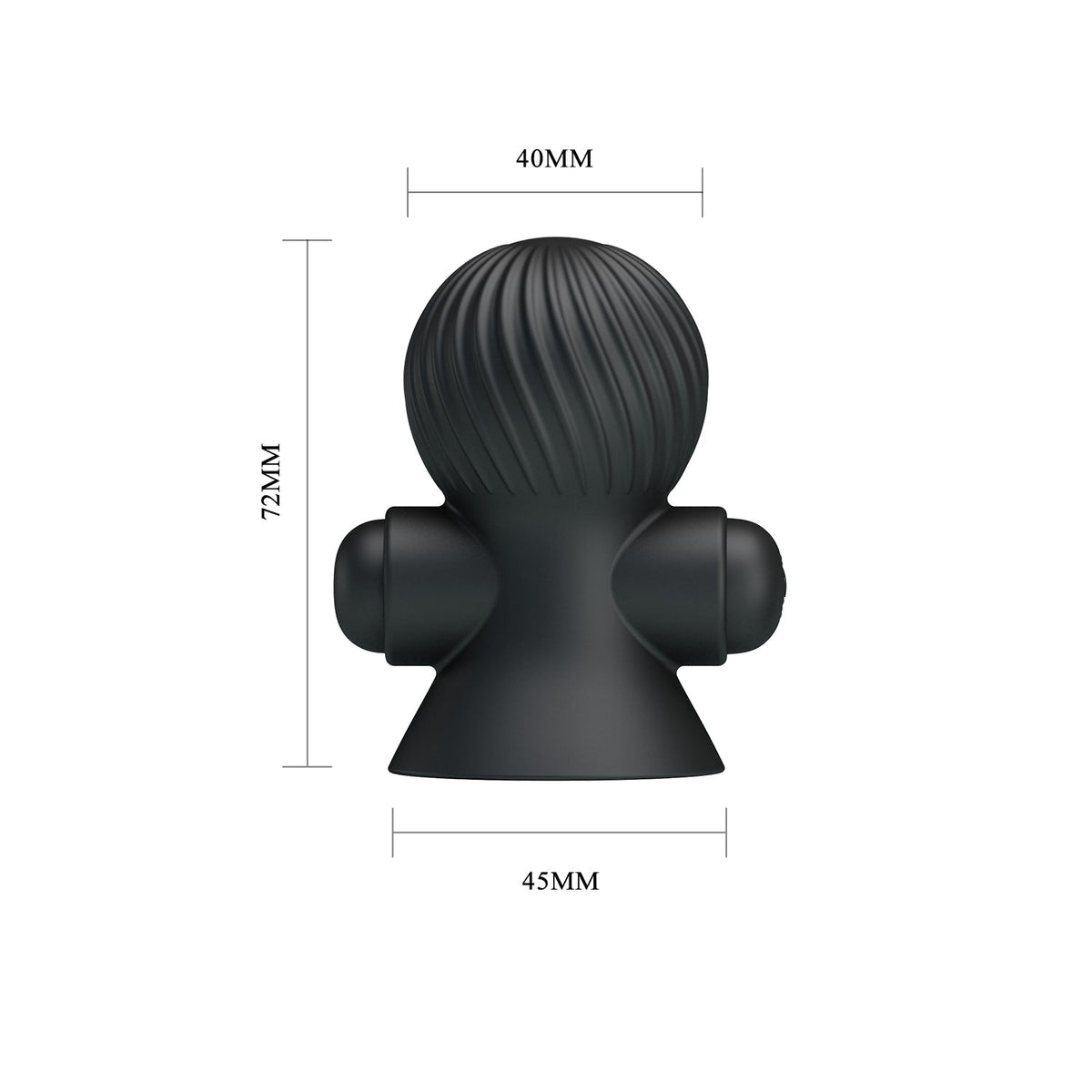 Pretty Love - Rechargeable Vibrating Nipple Sucker (Black) - Black - Nipple Pumps (Vibration) Rechargeable