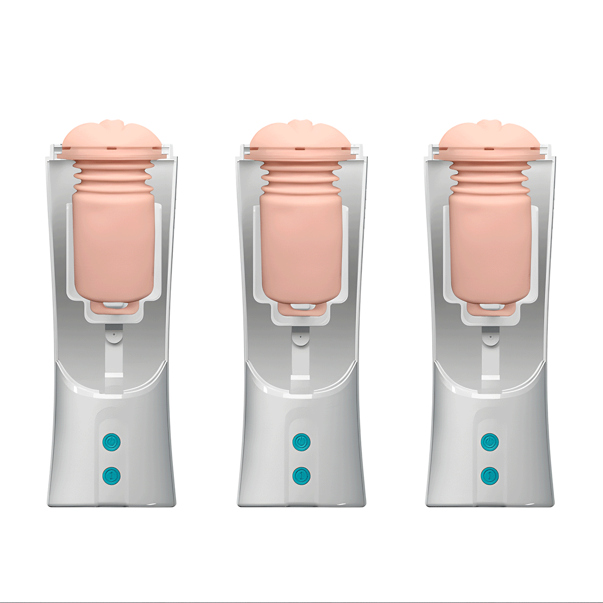 Pretty Love - Aby Automatic Thrusting Masturbator (White) - White - Masturbator Vagina (Vibration) Non Rechargeable