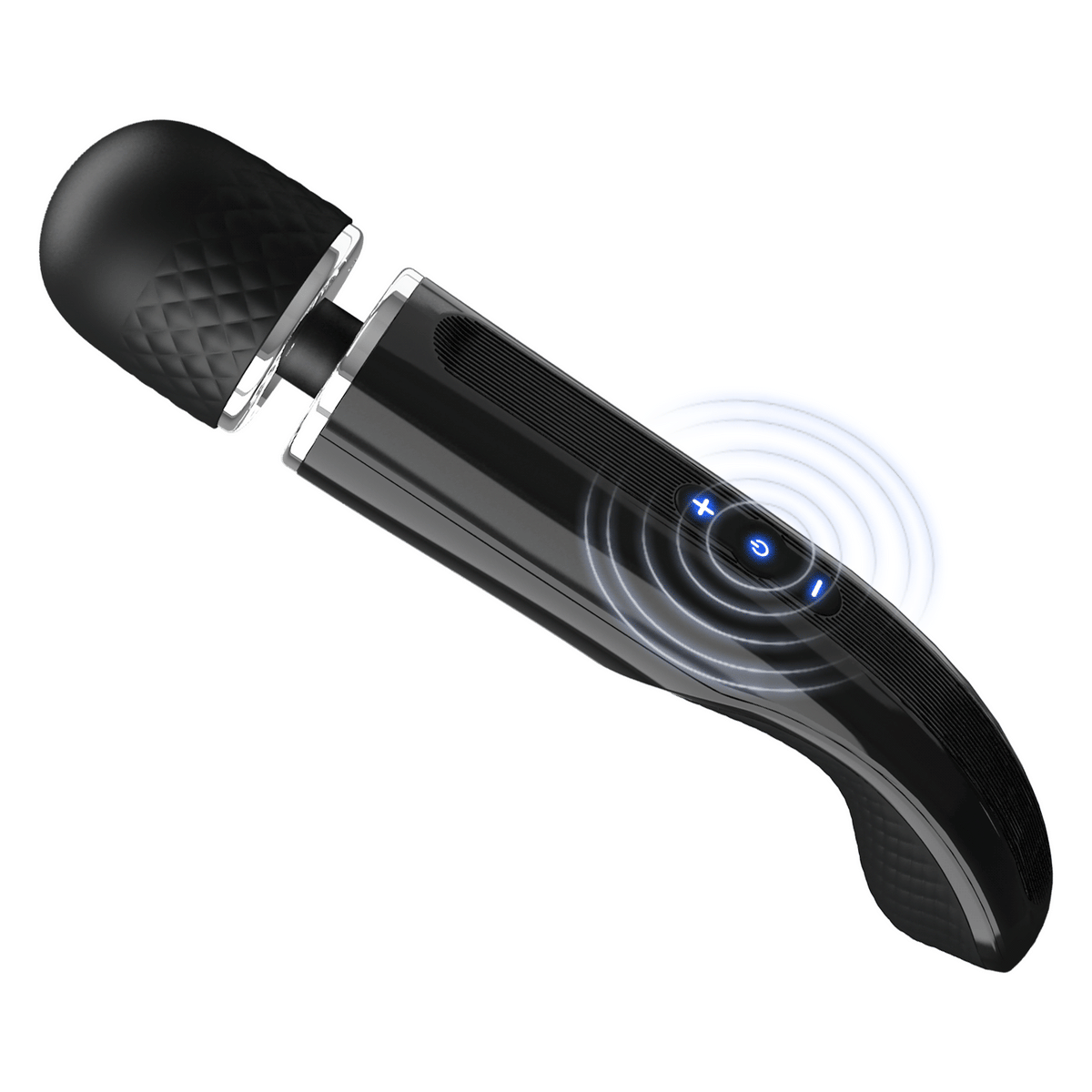 Pretty Love - Super Power Fascinating Wand Massager (Black) - Black - Wand Massagers (Vibration) Rechargeable