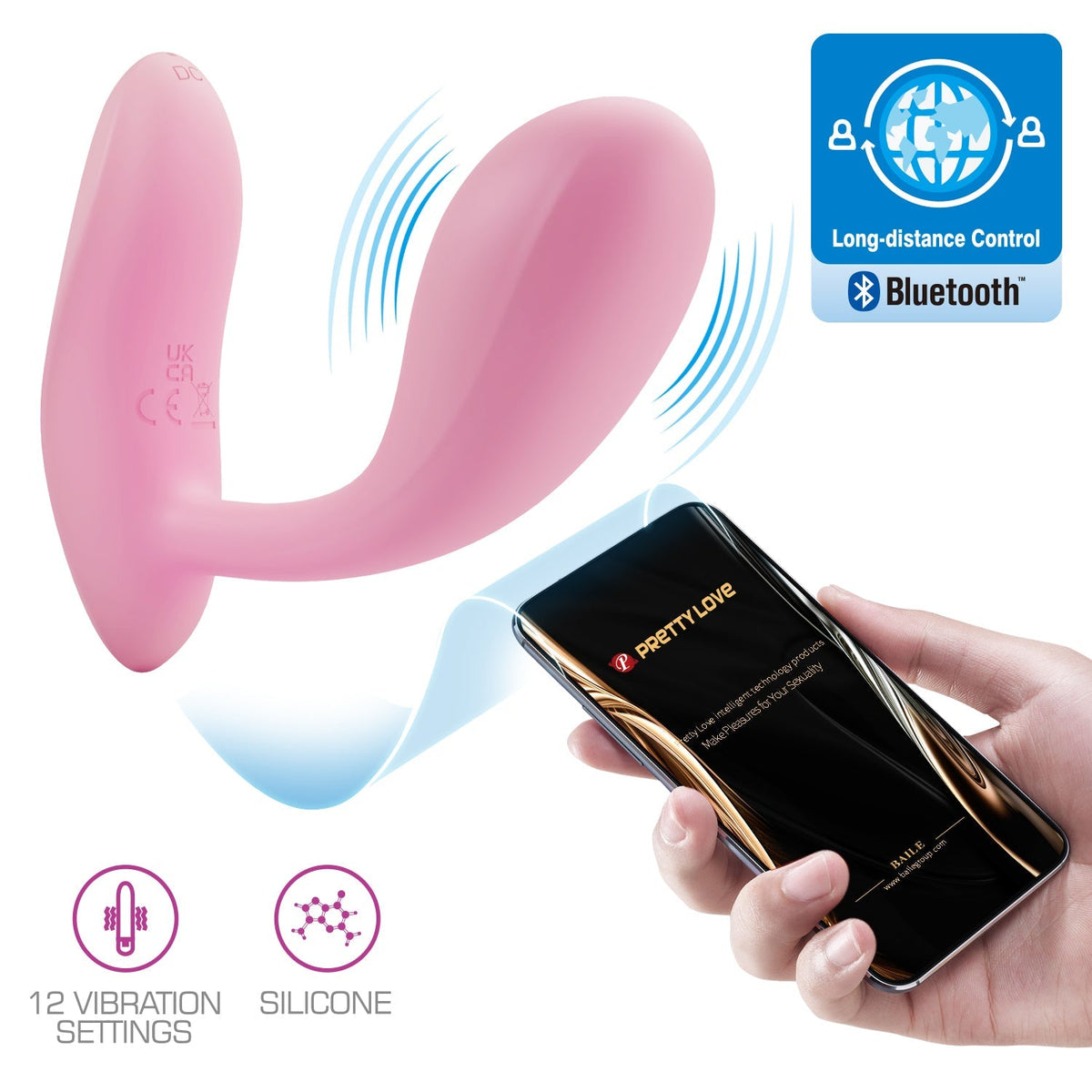 Pretty Love - Baird App-Controlled G Spot Vibrator (Pink) - Pink - G spot Dildo (Vibration) Rechargeable