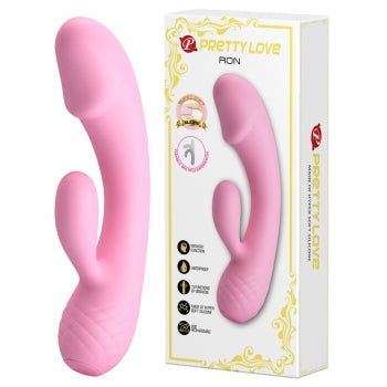 Pretty Love - Ron Flexible Rabbit Vibrator (Pink) - Pink - Rabbit Dildo (Vibration) Rechargeable