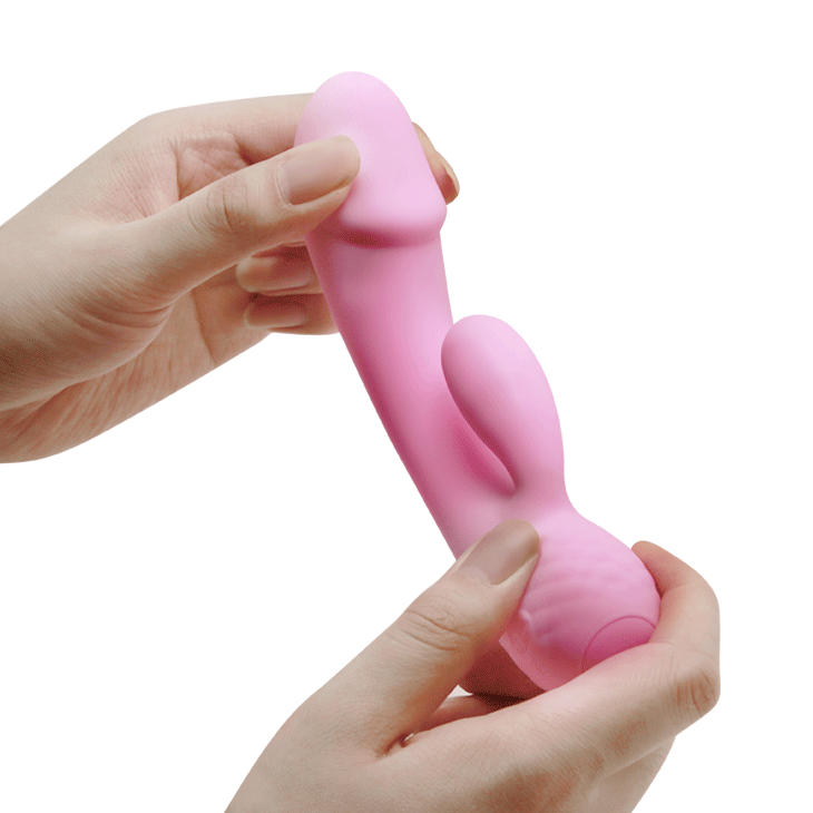 Pretty Love - Ron Flexible Rabbit Vibrator (Pink) - Pink - Rabbit Dildo (Vibration) Rechargeable