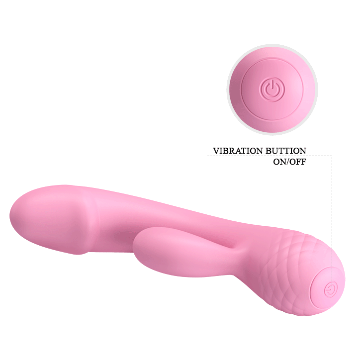 Pretty Love - Ron Flexible Rabbit Vibrator (Pink) - Pink - Rabbit Dildo (Vibration) Rechargeable
