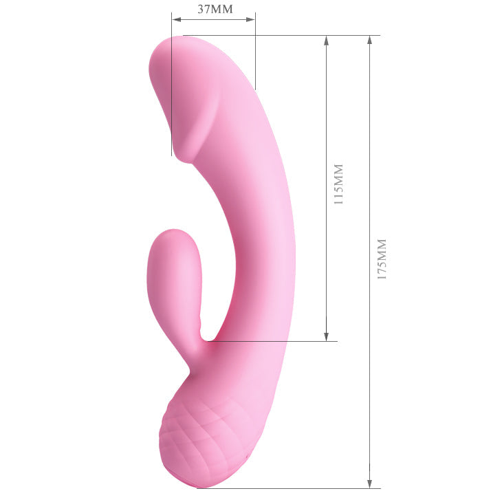Pretty Love - Ron Flexible Rabbit Vibrator (Pink) - Pink - Rabbit Dildo (Vibration) Rechargeable