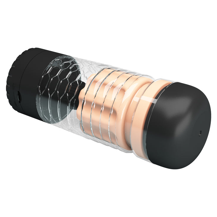 Pretty Love - Emily Vibrating Licking Masturbator (Beige) - Beige - Masturbator Vagina (Vibration) Non Rechargeable