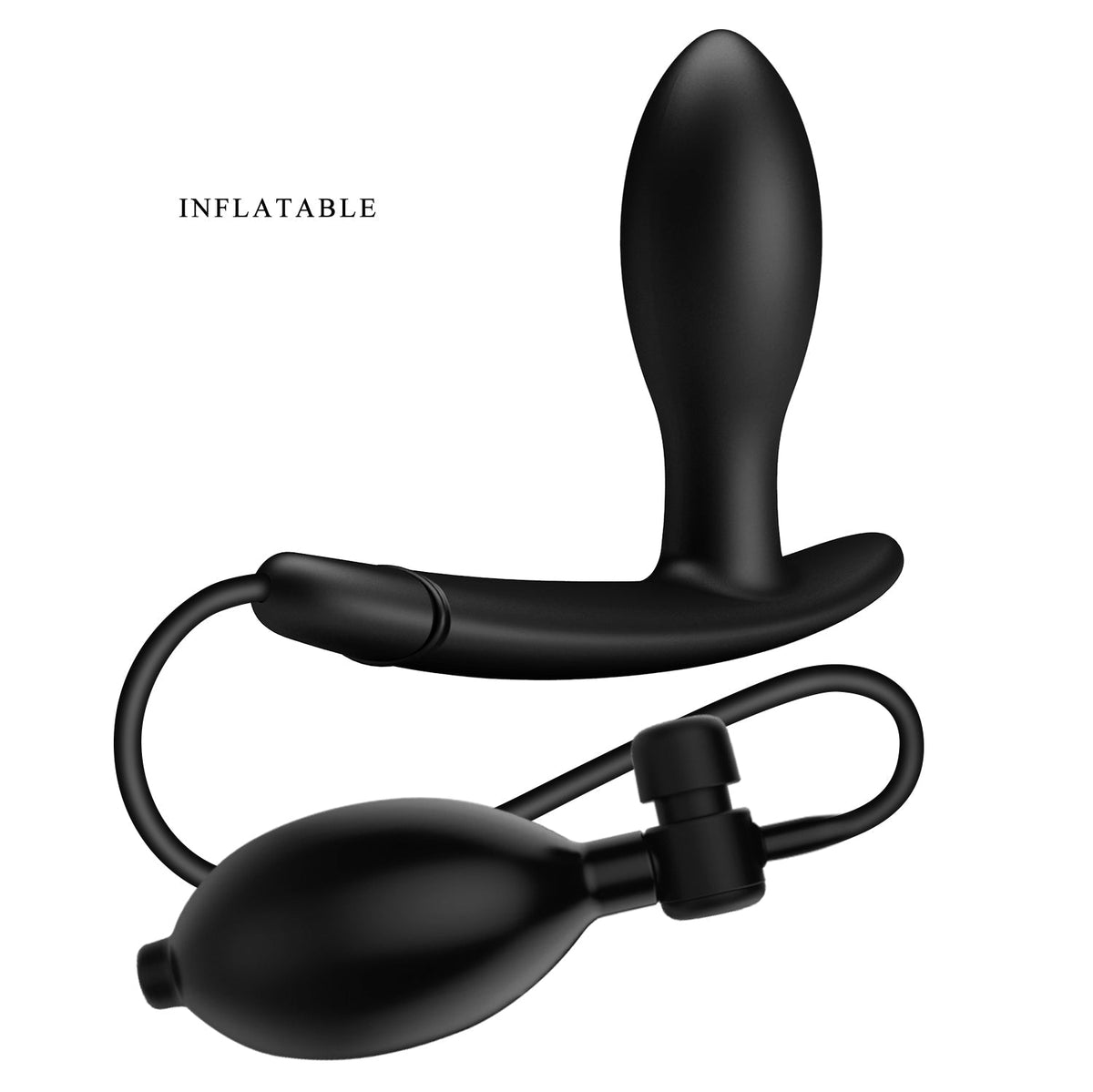 Pretty Love - Drake Inflatable Muscle Contracting Exercise Butt Plug (Black) - Black - Expandable Anal Plug (Non