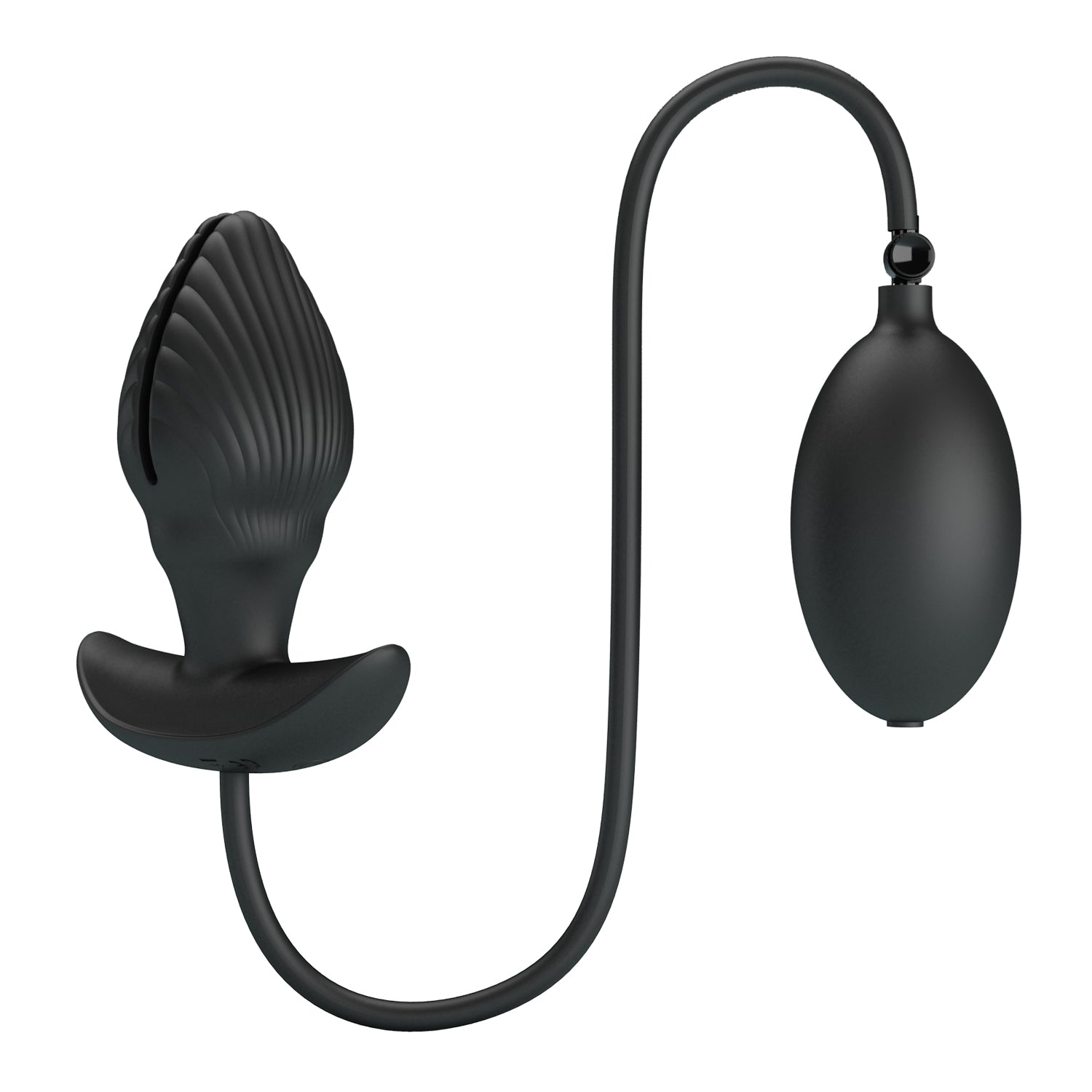 Pretty Love - Manson Vibrating Inflatable Anal Plug (Black) - Black - Expandable Anal Plug (Vibration) Rechargeable
