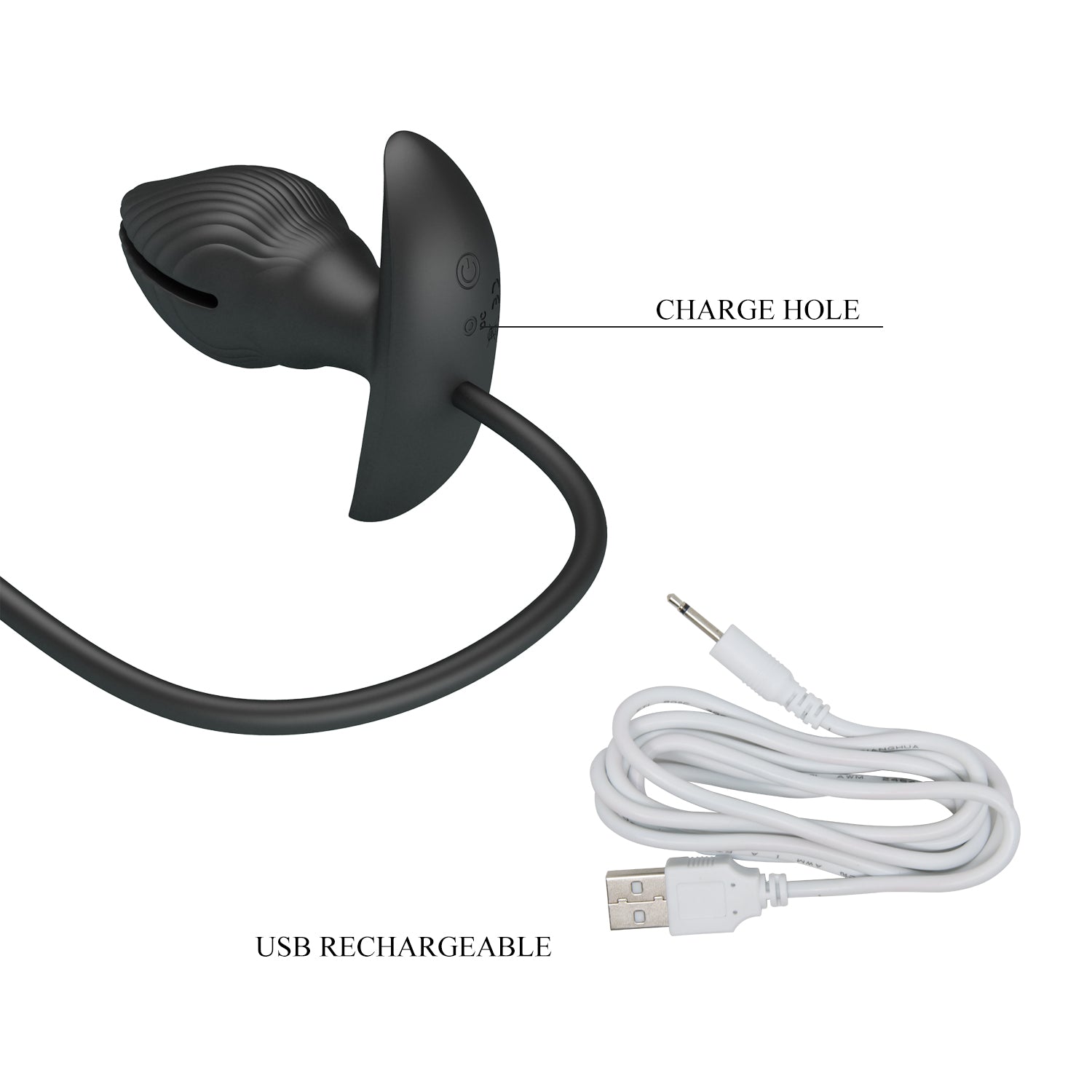 Pretty Love - Manson Vibrating Inflatable Anal Plug (Black) - Black - Expandable Anal Plug (Vibration) Rechargeable