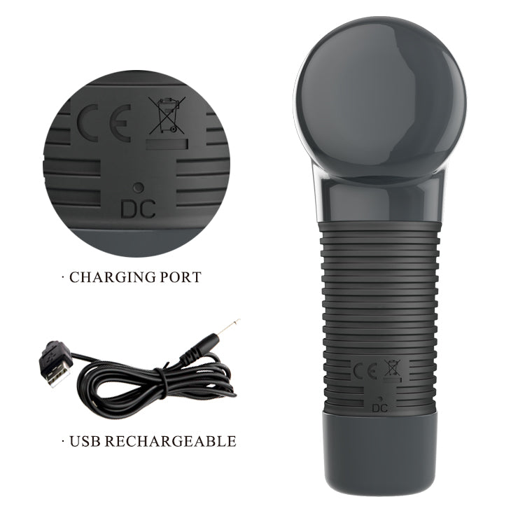 Pretty Love - Super Power Wand Massager Gun (Black) - Black - Wand Massagers (Vibration) Rechargeable