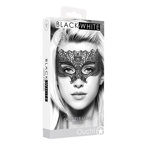 Shots - Ouch Black and White Lace Princess Eye Mask (Black) Mask (Non blinded) 625985690 CherryAffairs