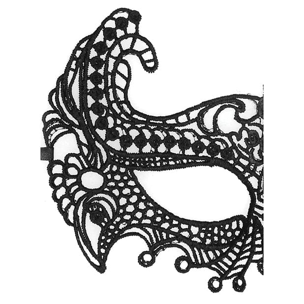 Shots - Ouch Black and White Lace Empress Eye Mask (Black) Mask (Non blinded) 625985629 CherryAffairs