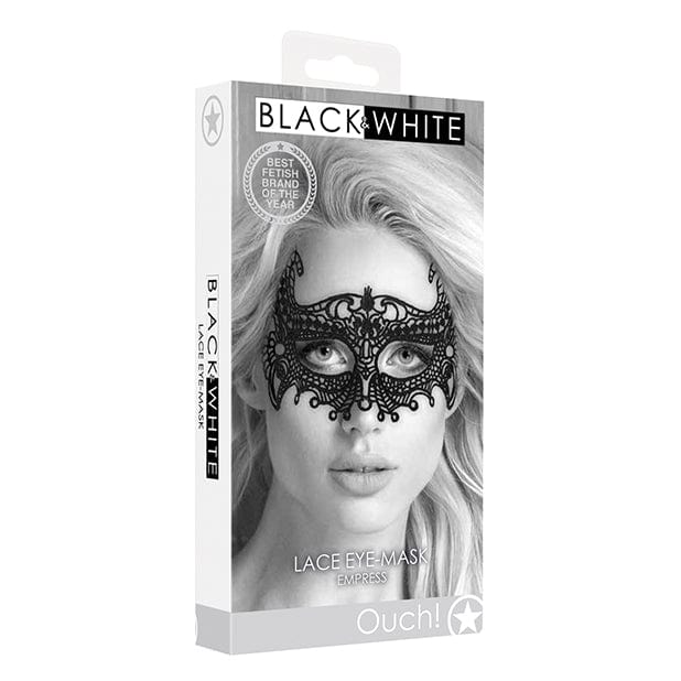 Shots - Ouch Black and White Lace Empress Eye Mask (Black) Mask (Non blinded) 625985629 CherryAffairs