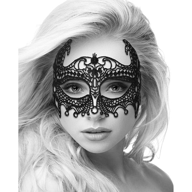 Shots - Ouch Black and White Lace Empress Eye Mask (Black) Mask (Non blinded) 625985629 CherryAffairs