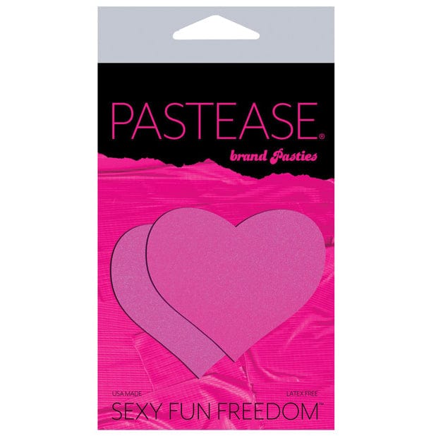 Pastease - Basic Heart Black Light Reactive Pasties Nipple Covers O/S (Neon Pink) Nipple Covers 760921345757 CherryAffairs