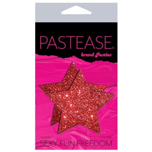 Pastease - Premium Glitter Star Pasties Nipple Covers O/S (Red) Nipple Covers 760921347492 CherryAffairs