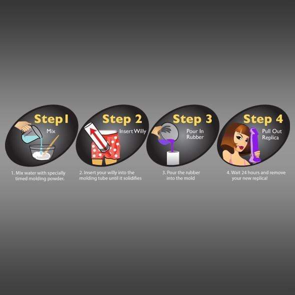 Clone A Willy - Glow in the Dark Vibrating Penis Molding Kit (Neon Purple) Clone Dildo (Vibration) Non Rechargeable 8719324994095 CherryAffairs