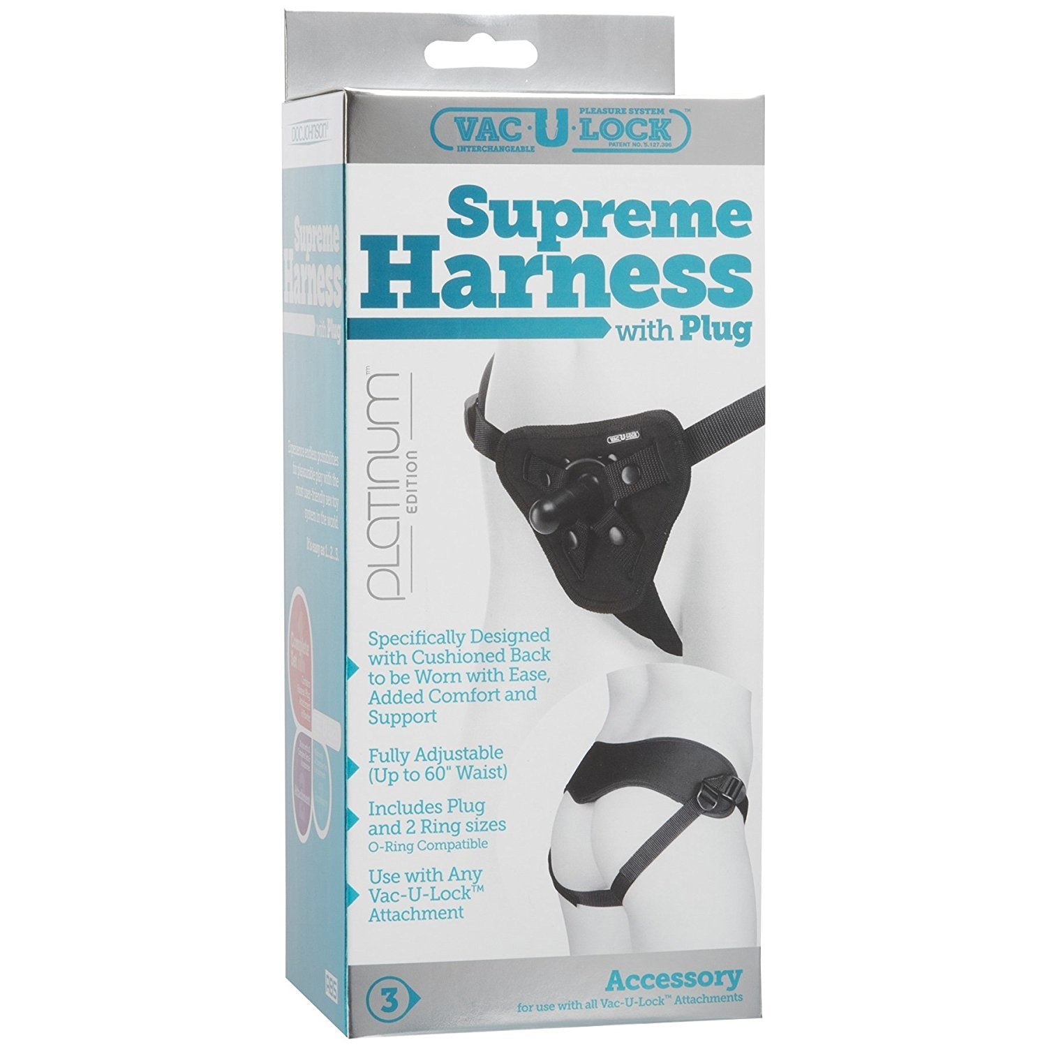 Doc Johnson - Vac-U-Lock Supreme Harness with Plug Strap On w/o Dildo Durio Asia