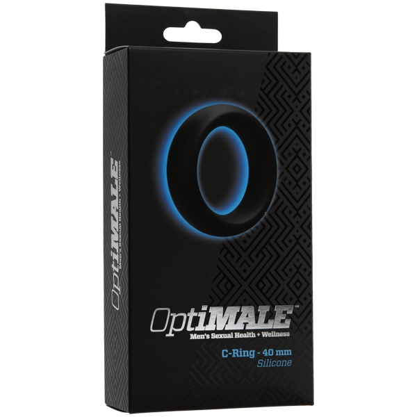 Doc Johnson - Optimale Cock Ring Thick 40mm (Black) Silicone Cock Ring (Non Vibration) Durio Asia