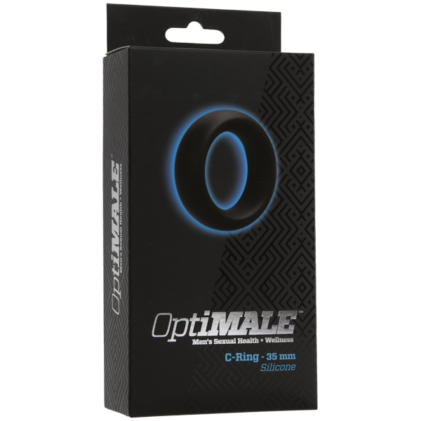 Doc Johnson - Optimale Cock Ring Thick 35mm (Black) Silicone Cock Ring (Non Vibration) Durio Asia