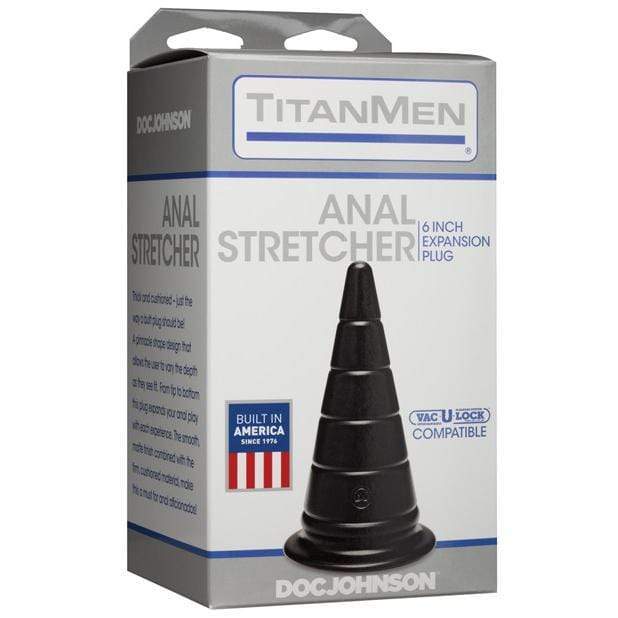 Doc Johnson - Titanmen Anal Stretcher 6" (Black) Anal Plug (Non Vibration) Durio Asia