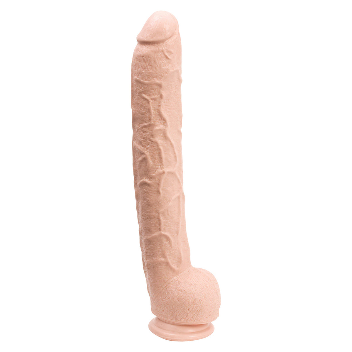 Doc Johnson - Dick Rambone Cock 17’’ - beige - Realistic Dildo with suction cup (Non Vibration)