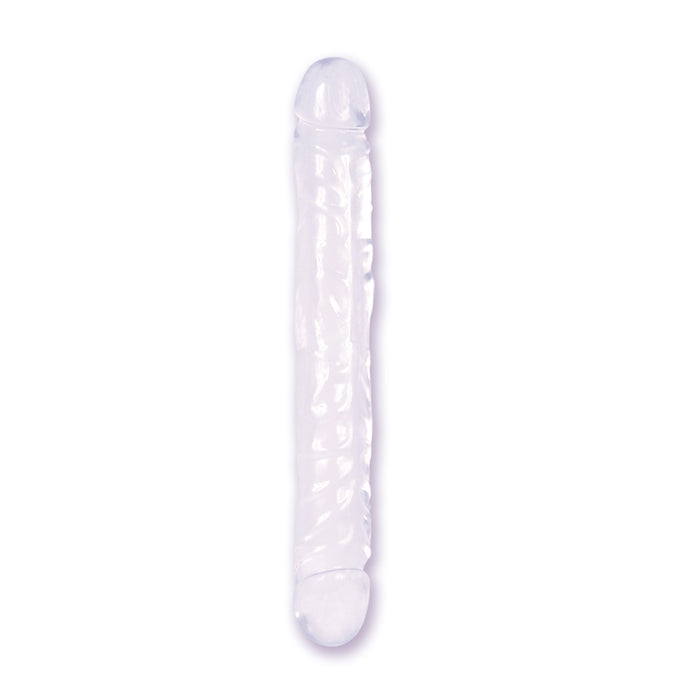 Doc Johnson - Crystal Jellies Jr. Double Dong 12’’ (Clear) - clear - Double Dildo (Non Vibration)
