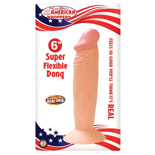 Nasstoys - Real Skin All American Whoppers Flexible Dong Realistic Dildo with Balls 6" (Beige) Realistic Dildo with suction cup (Non Vibration) 782631223514 CherryAffairs