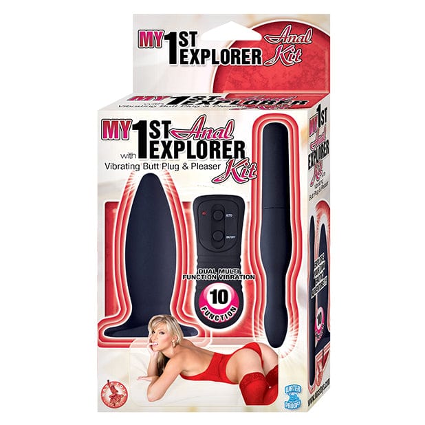 Nasstoys - My 1st Anal Explorer Kit Vibrating Butt Plug and Pleaser (Black) Anal Kit (Vibration) Non Rechargeable 782631236637 CherryAffairs