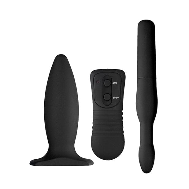 Nasstoys - My 1st Anal Explorer Kit Vibrating Butt Plug and Pleaser (Black) Anal Kit (Vibration) Non Rechargeable 782631236637 CherryAffairs