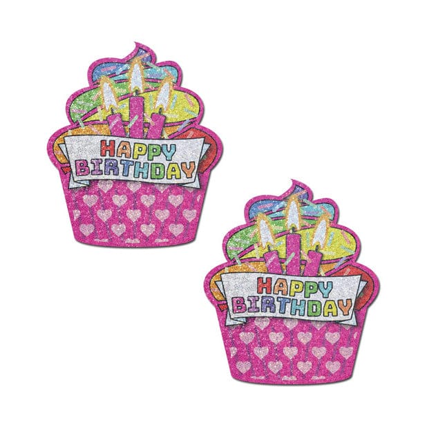 Pastease - Premium Happy Birthday Cupcake Pasties Nipple Covers (Multi Colour) Nipple Covers 785123871729 CherryAffairs