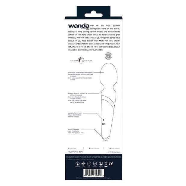 VeDO - Wanda Rechargeable Body Wand Massager (Just Black) Wand Massagers (Vibration) Rechargeable 789185756949 CherryAffairs