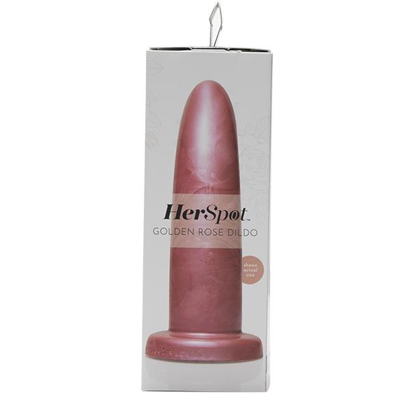 Fleshlight - Her Spot Platinum Cured Silicone G Spot Dildo Medium (Golden Rose) G Spot Dildo (Non Vibration) 810476010607 CherryAffairs