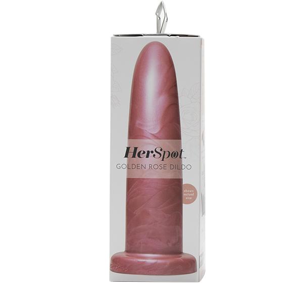 Fleshlight - Her Spot Platinum Cured Silicone G Spot Dildo Large (Golden Rose) G Spot Dildo (Non Vibration) 810476010614 CherryAffairs