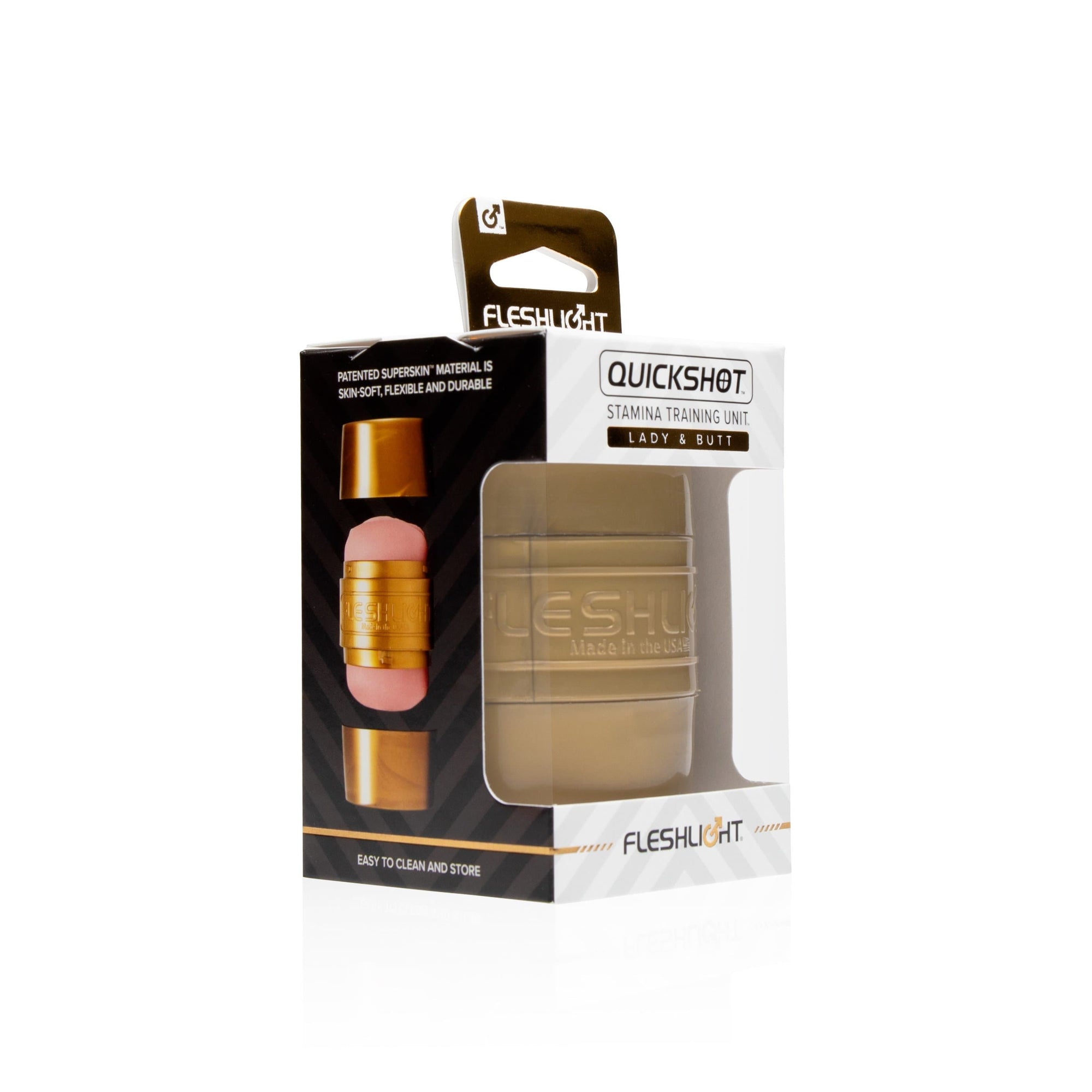 Fleshlight - Stamina Training Unit Quickshot Lady & Butt Masturbator (Beige) Masturbator Vagina (Non Vibration) 810476010973 CherryAffairs