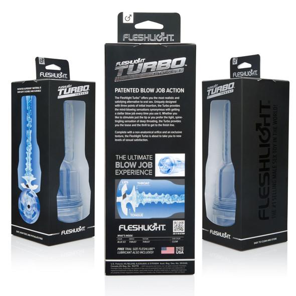 Fleshlight - Turbo Thrust Blue Ice Masturbator (Blue) - PleasureHobby