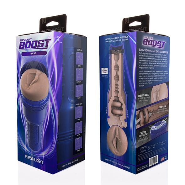Fleshlight - Boost Bang Masturbator (Beige) Masturbator Vagina (Non Vibration) 810476011307 CherryAffairs