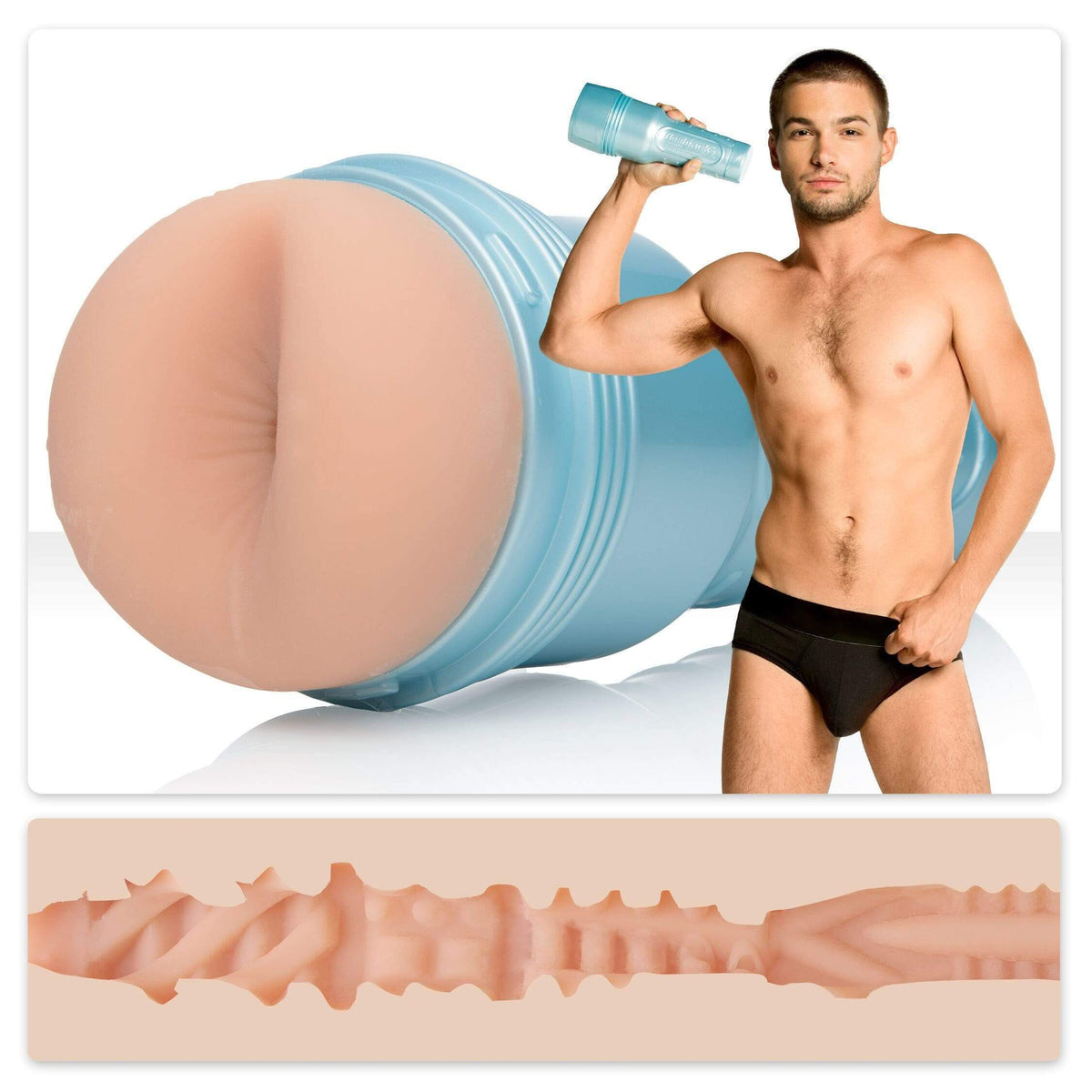 Fleshlight - Fleshjack Boys Johnny Rapid Masturbator Gay Ass (Man Cave) Masturbator Gay Ass (Non Vibration) Durio Asia