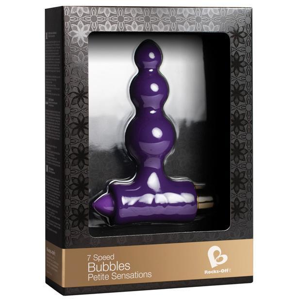 RocksOff - 7 Speed Bubbles Petite Sensations Anal Beads (Purple) Anal Beads (Vibration) Non Rechargeable Singapore