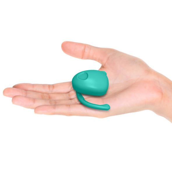 Dame Products - EVA Hands-Free Couple's Vibrator (Aqua) - PleasureHobby