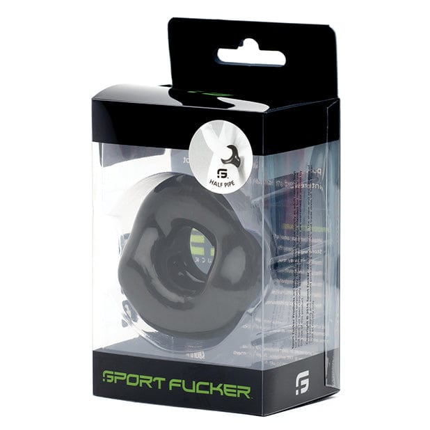 Sport Fucker - Half Pipe Cock Ring (Black) Rubber Cock Ring (Non Vibration) 626135287 CherryAffairs