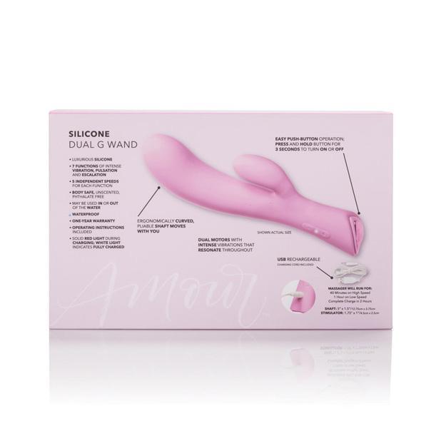 Jopen - Amour Rechargeable Silicone Dual G Rabbit Vibrator (Pink) Rabbit Dildo (Vibration) Rechargeable Singapore