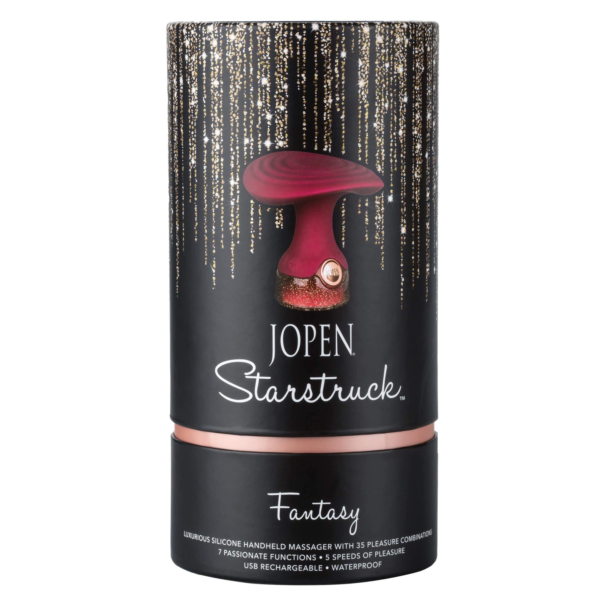 California Exotics - Jopen Starstruck Fantasy Luxurious Silicone Handheld Massager (Red) Clit Massager (Vibration) Rechargeable 815768012956 CherryAffairs