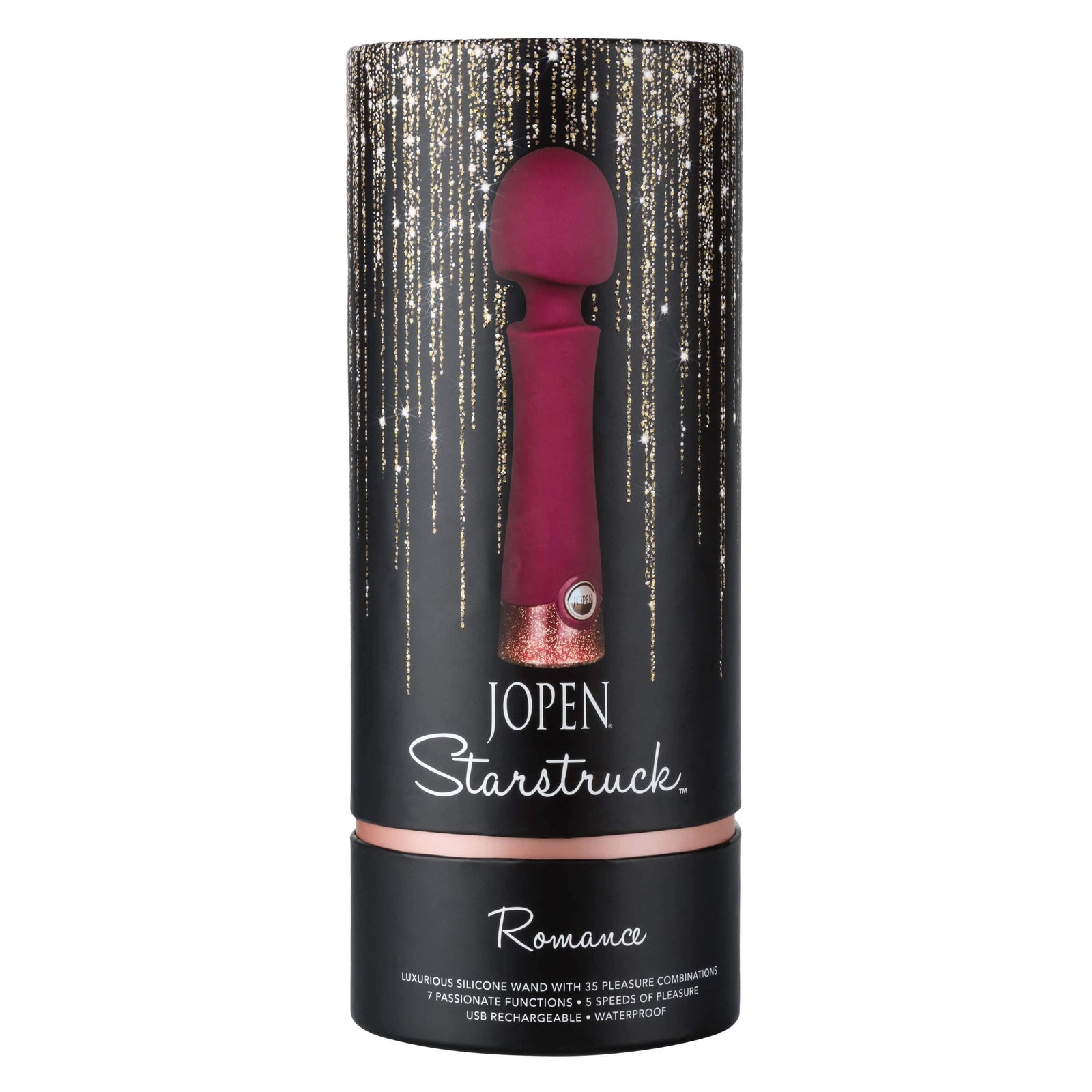 California Exotics - Jopen Starstruck Romance Luxurious Silicone Wand Massager (Red) Wand Massagers (Vibration) Rechargeable 815768012970 CherryAffairs