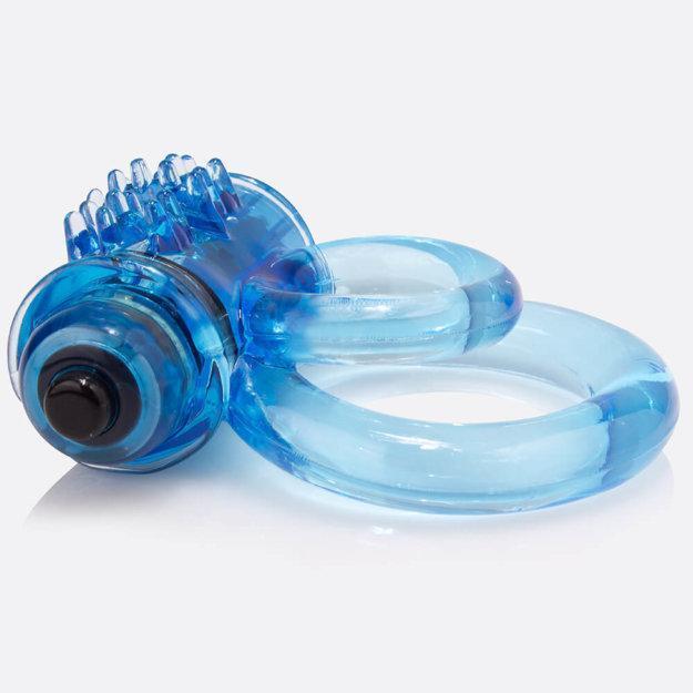 TheScreamingO - Double O 6 Super Powered Vibrating Cock Ring (Blue) Rubber Cock Ring (Vibration) Non Rechargeable 817483010613 CherryAffairs