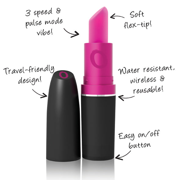 The Screaming O - Discreet Vibrating Lipstick - TSO1001 / Red - Discreet Toys