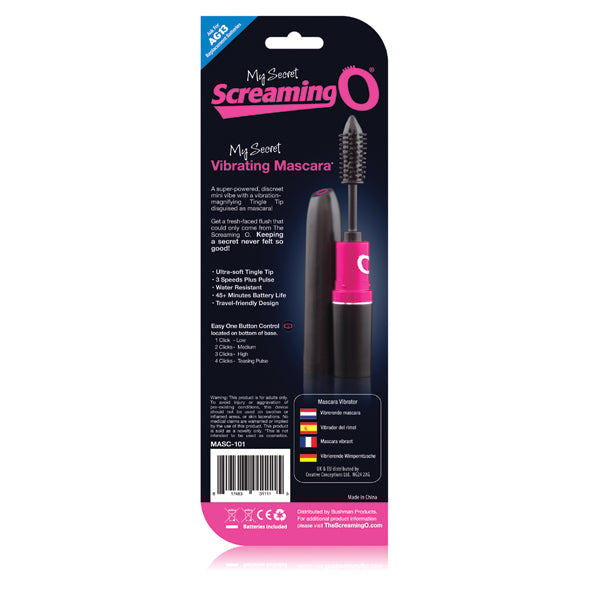 The Screaming O - Discreet Vibrating Mascara Wand - TSO1007 / Black - Discreet Toys