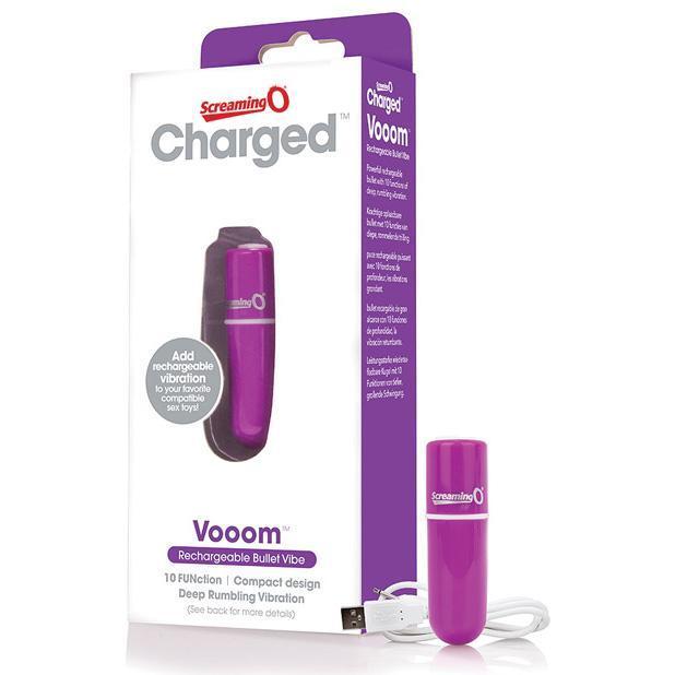 The Screaming O - Charged Vooom Rechargeable Bullet Vibrator (Purple) Bullet (Vibration) Rechargeable Singapore